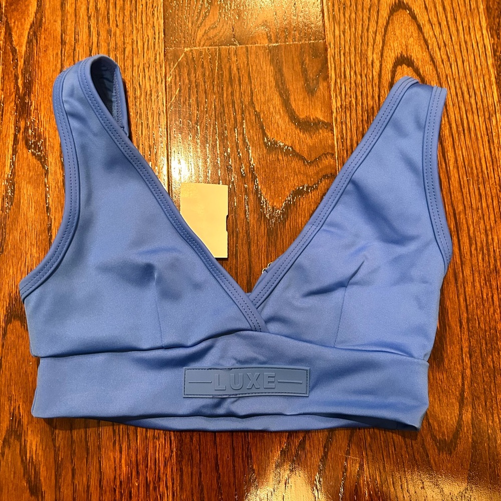 AKIRA Luxe V-Neck Bralette - Royal Blue